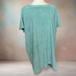 Wrap London Women's Terry Shirt Size 14 Mint Cozy Oversized Lounge Towelling